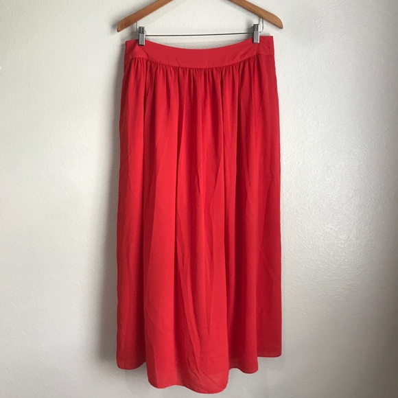 ‼️SOLD‼️Banana Republic Sheer Maxi Red Skirt - Picture 3 of 8